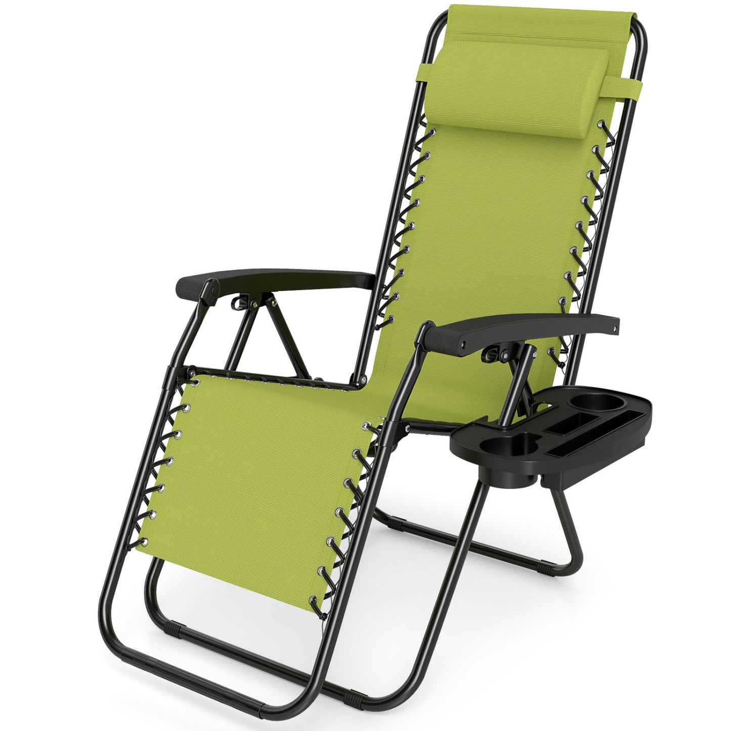 Portable Zero Gravity Chairs with Cup Holder Trays and Backrest, Green Beach & Lawn Chairs at Gallery Canada