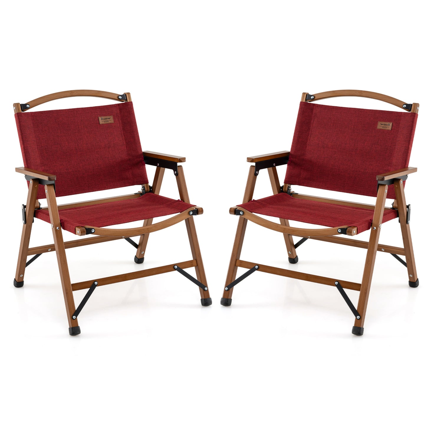 Portable Folding Camping Chair, Red Camping Furniture Red at Gallery Canada