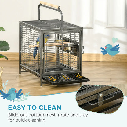 Bird Travel Cage for Parrots, Conures, African Grey, Black Bird Cages at Gallery Canada