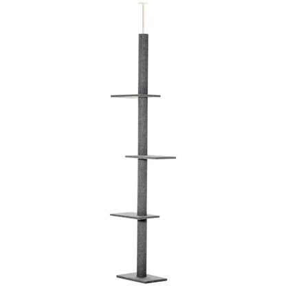 100 Cat Tree, 3 Perches Activity Center, Grey Floor to Ceiling Cat Trees at Gallery Canada