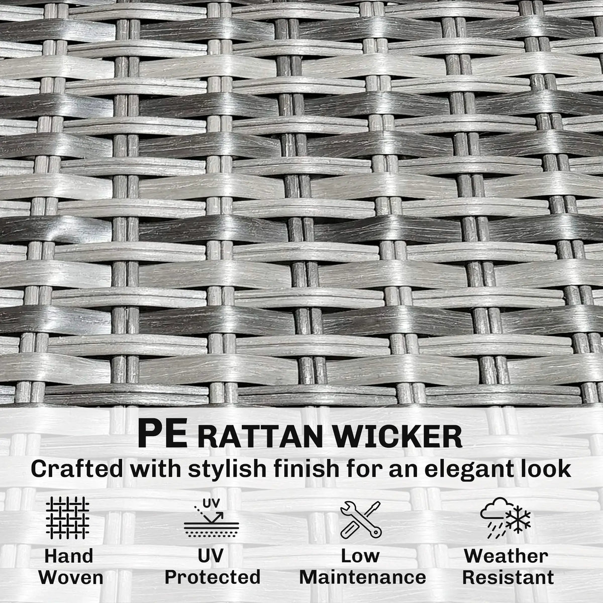 L-Shaped Wicker Patio Furniture Set, 7 Piece, Light Grey Patio Furniture Sets at Gallery Canada