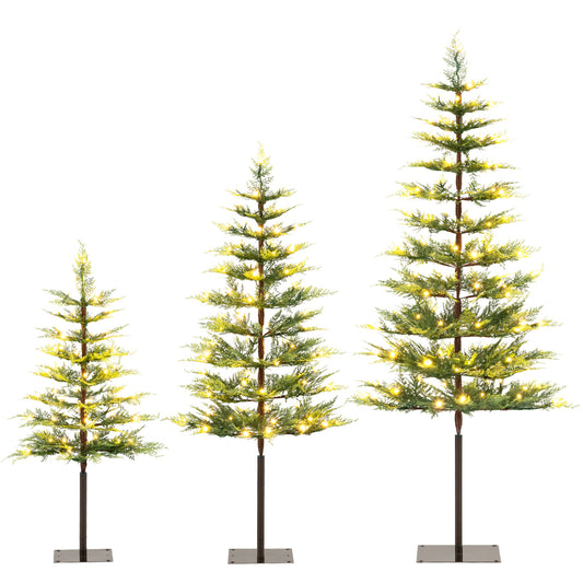 Pre-Lit Cypress Christmas Tree Set of 3, 443 PE Tips, 220 LED Lights Christmas Tree Options at Gallery Canada