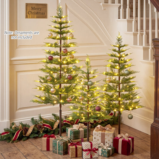Pre-Lit Cypress Christmas Tree Set of 3, 443 PE Tips, 220 LED Lights Christmas Tree Options at Gallery Canada