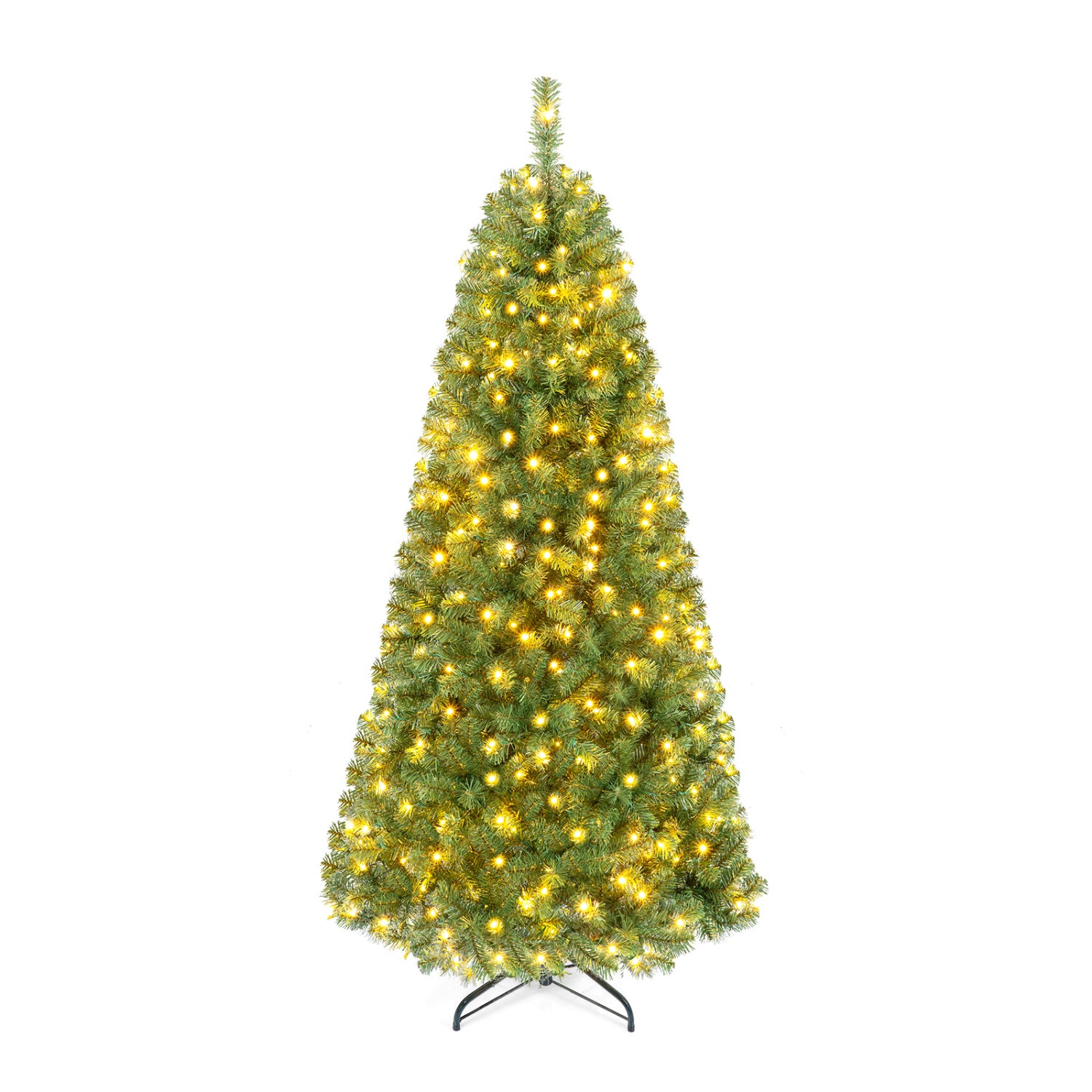 Pre-Lit Artificial Christmas Tree 7 Feet, Green Christmas Tree Green at Gallery Canada