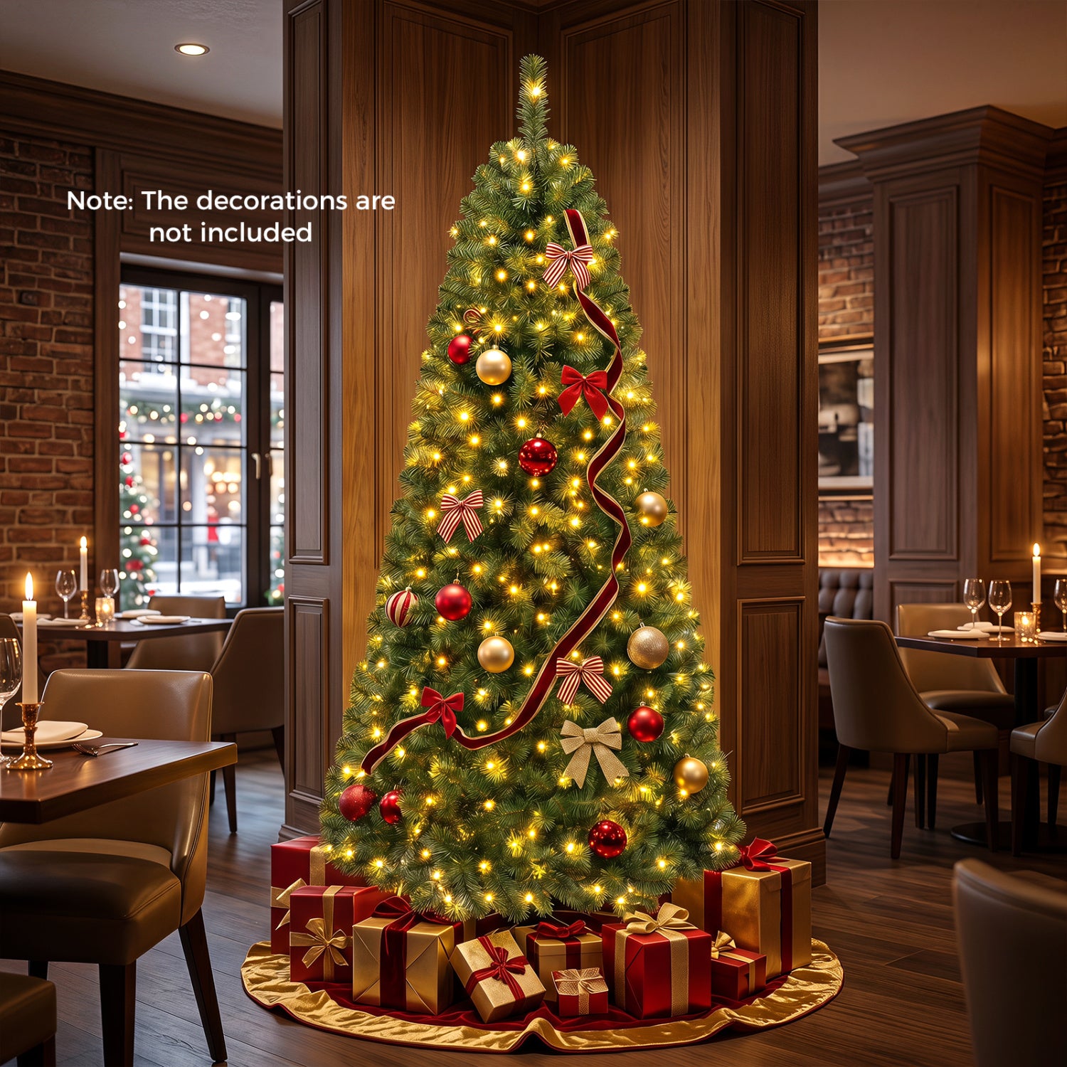 Pre-Lit Artificial Christmas Tree 7 Feet, Green Christmas Tree at Gallery Canada