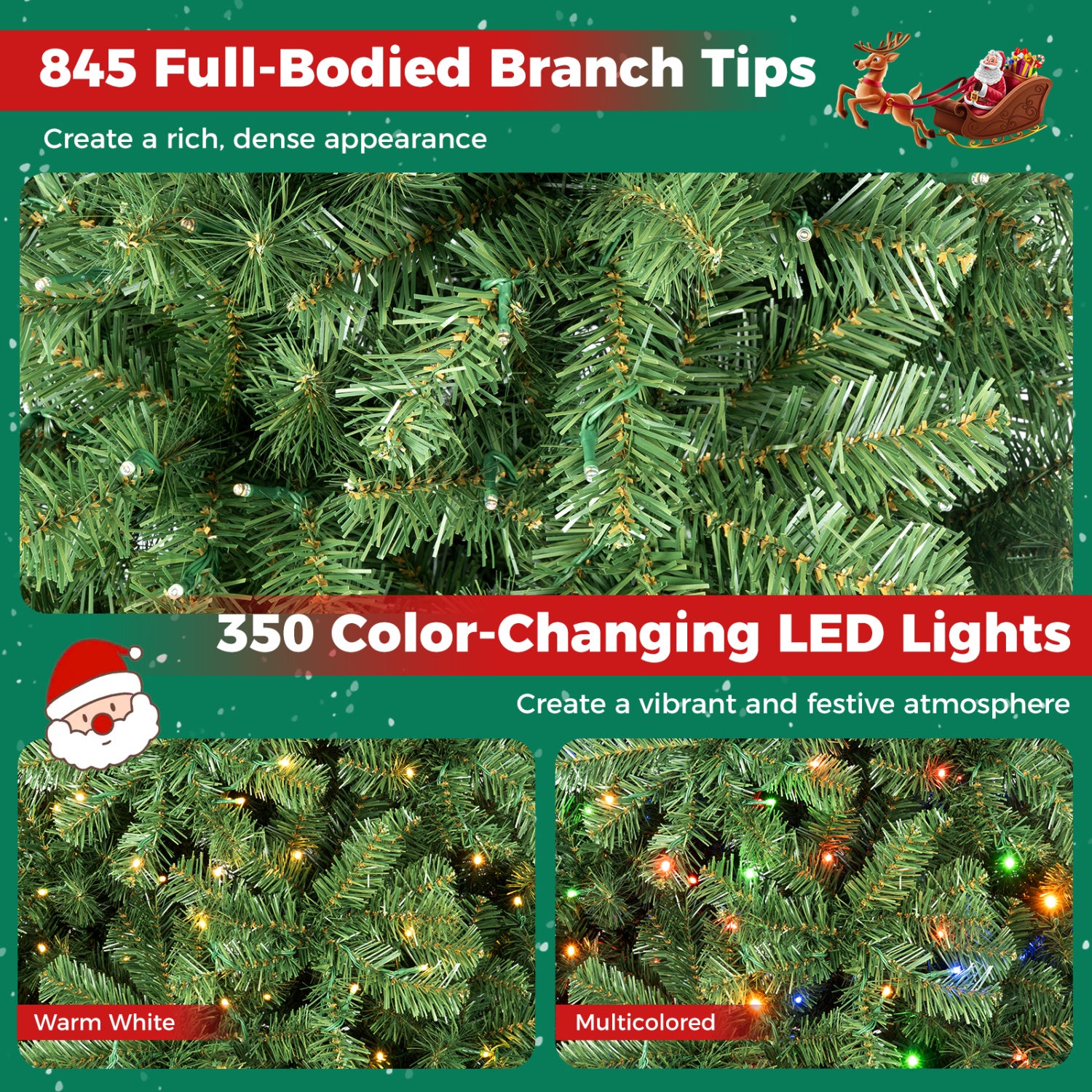 Pre-Lit Artificial Christmas Tree, 6 Ft, Green Christmas Tree at Gallery Canada