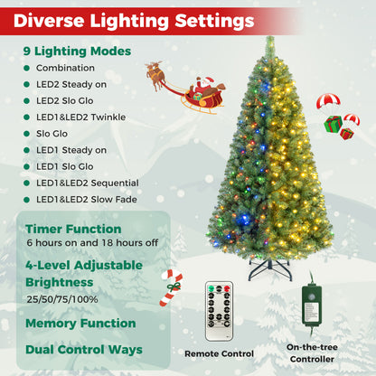 Pre-Lit Artificial Christmas Tree, 8 Ft, Green Christmas Tree at Gallery Canada