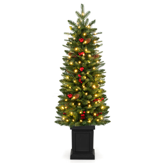 Pre-Lit Potted Artificial Christmas Tree, 4FT, Green Christmas Tree Green at Gallery Canada