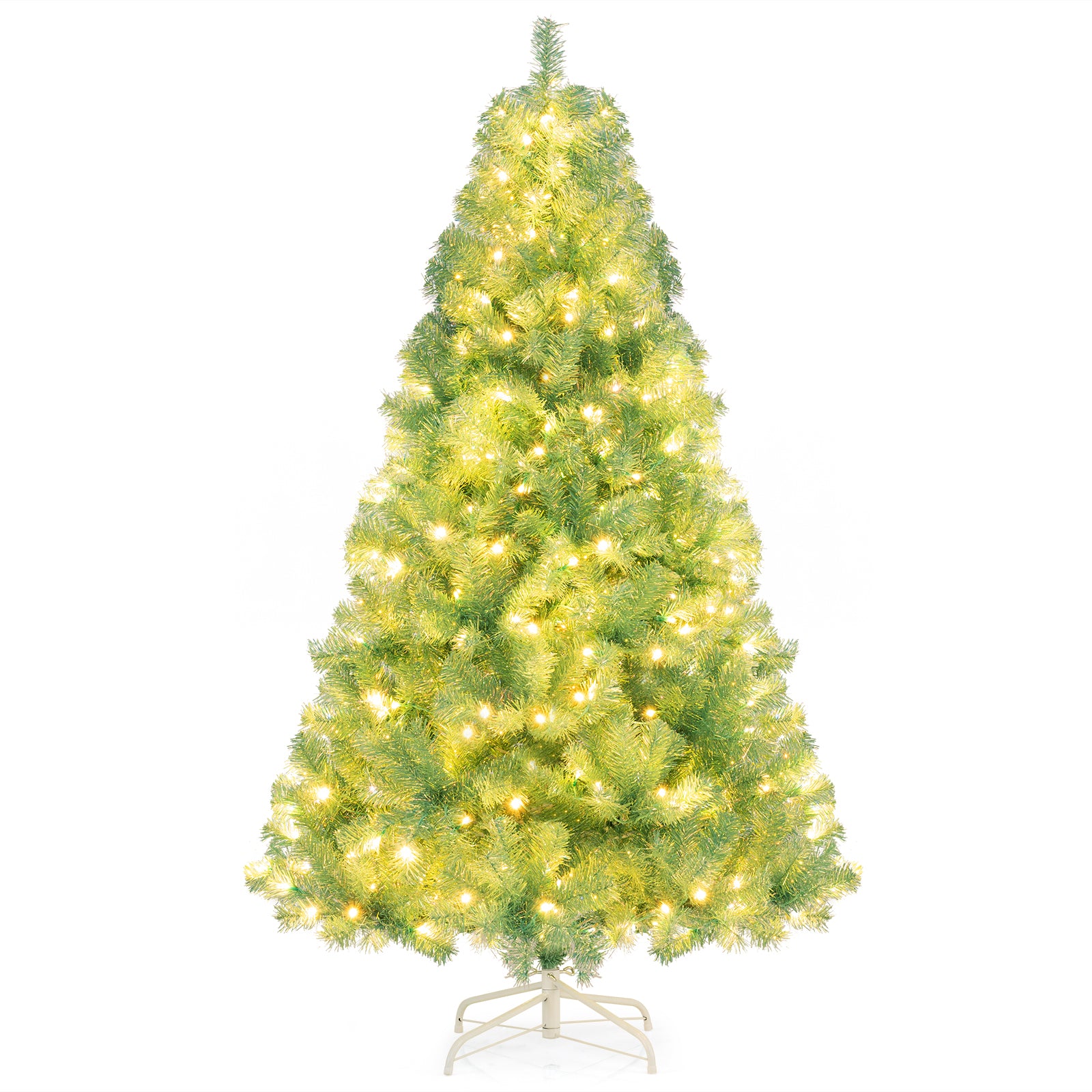 Pre-Lit Tinsel Christmas Tree, Artificial Xmas Tree, S, Green Christmas Tree Green at Gallery Canada