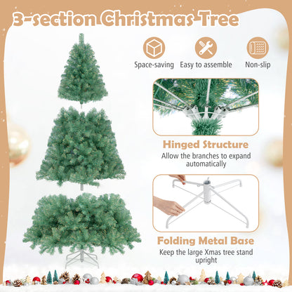 Pre-Lit Tinsel Christmas Tree, Artificial Xmas Tree, M, Green Christmas Tree at Gallery Canada