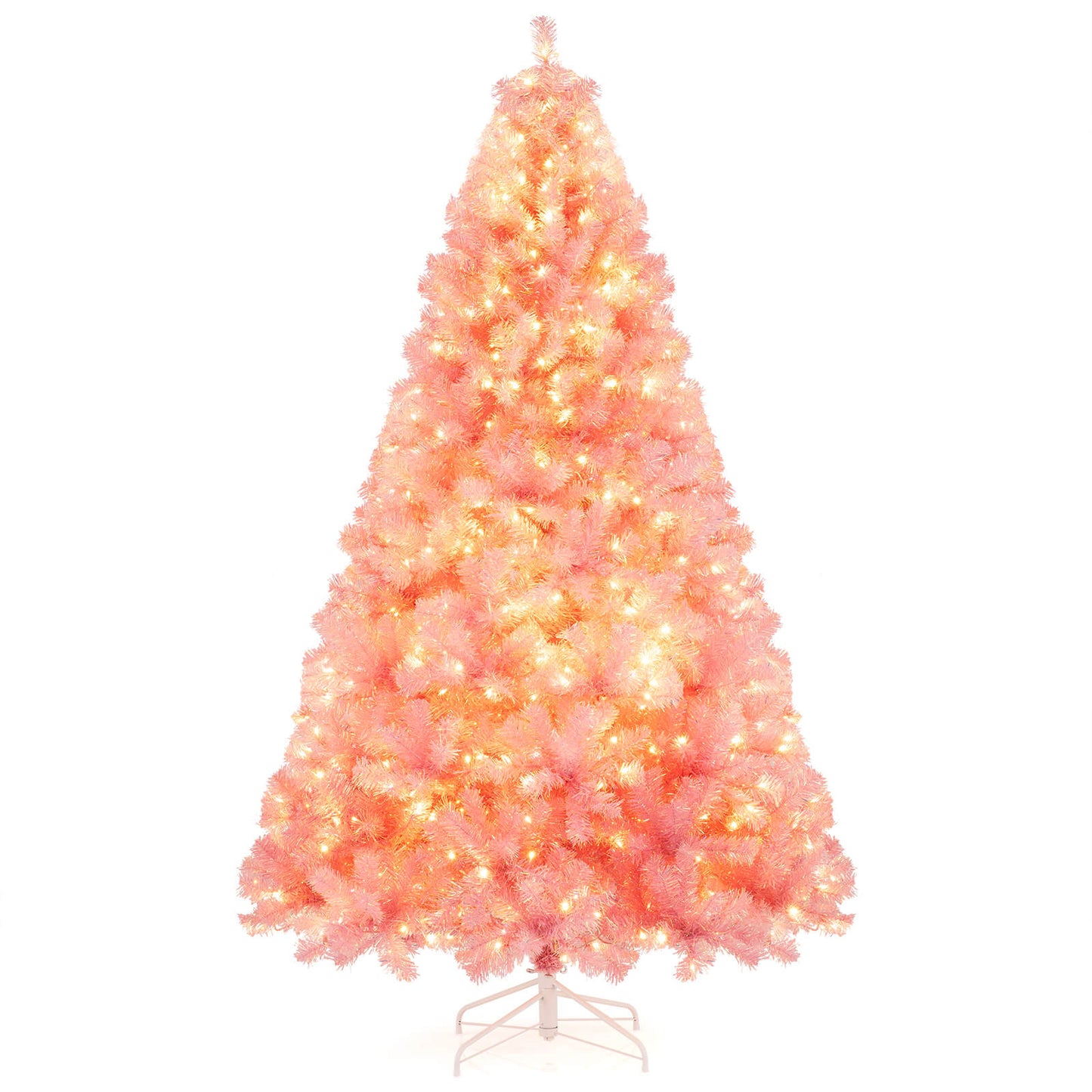 Pre-Lit Tinsel Artificial Christmas Tree, 7.5ft, Pink Christmas Tree at Gallery Canada
