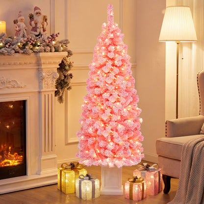 5FT Pre-Lit Artificial Christmas Tree 130 Warm White LEDs, Green Christmas Tree at Gallery Canada