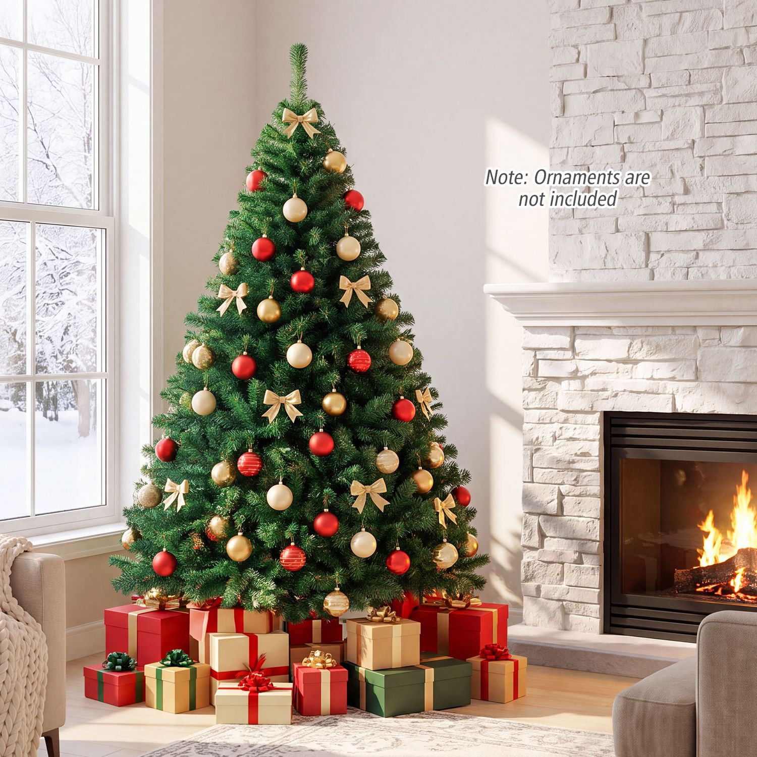 PVC Artificial Christmas Tree Hinged, 6 ft, Green Christmas Tree at Gallery Canada