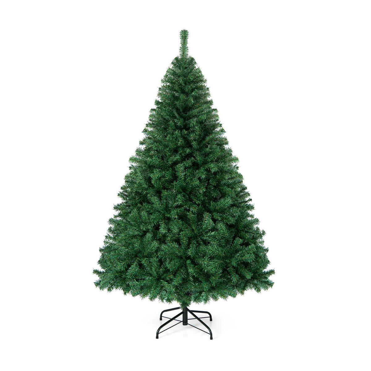 PVC Artificial Christmas Tree Hinged, 6 ft, Green Christmas Tree Green at Gallery Canada