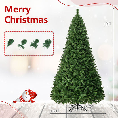 9 ft PVC Artificial Christmas Tree Hinged, Green Christmas Tree at Gallery Canada