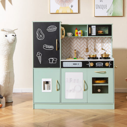 Kids Play Kitchen With Utensils, For Ages 3+, Green