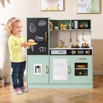 Kids Play Kitchen With Utensils, For Ages 3+, Green Play Kitchen Sets at Gallery Canada