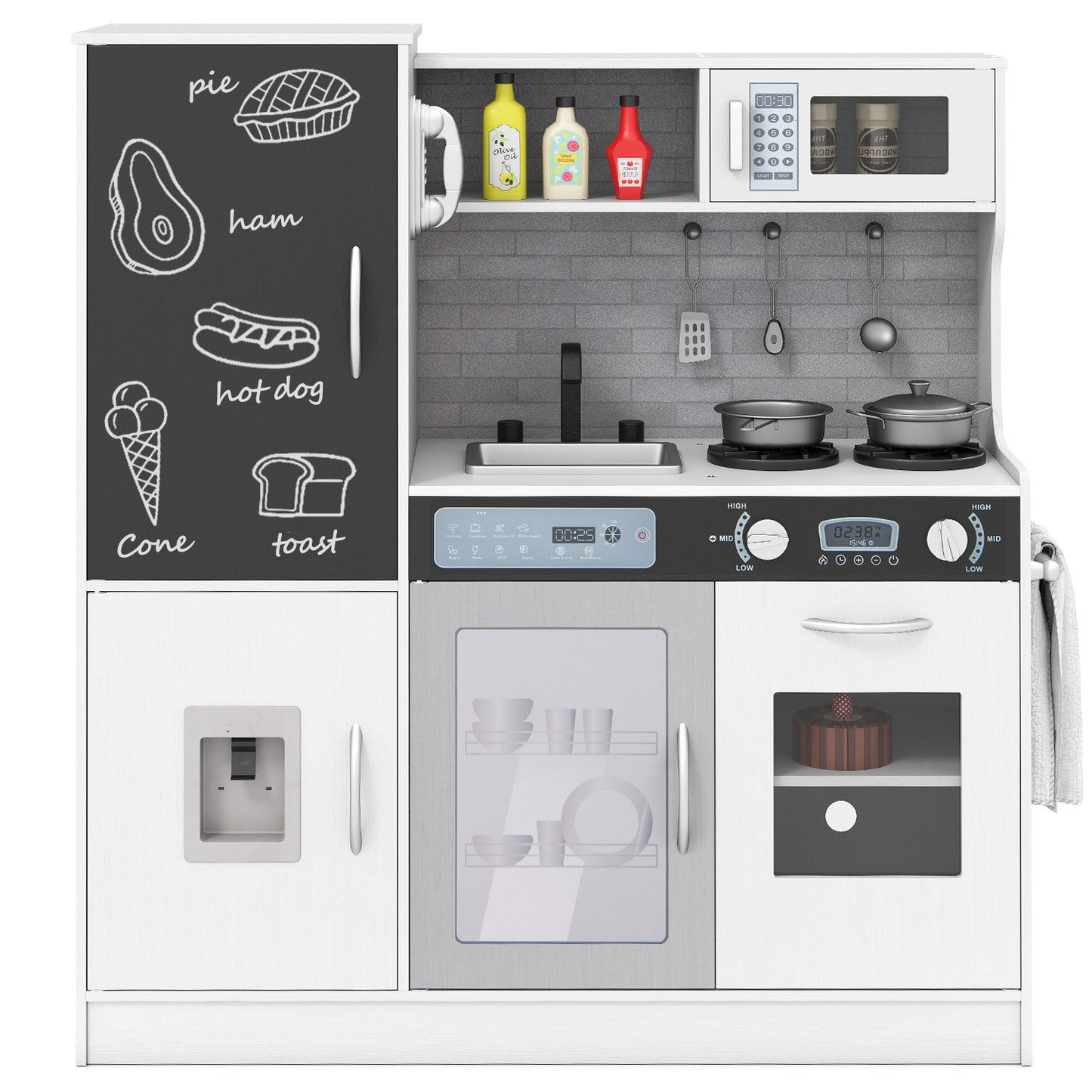 Kids Play Kitchen With Utensils, 3+ Years, Silver Play Kitchen Sets Silver at Gallery Canada