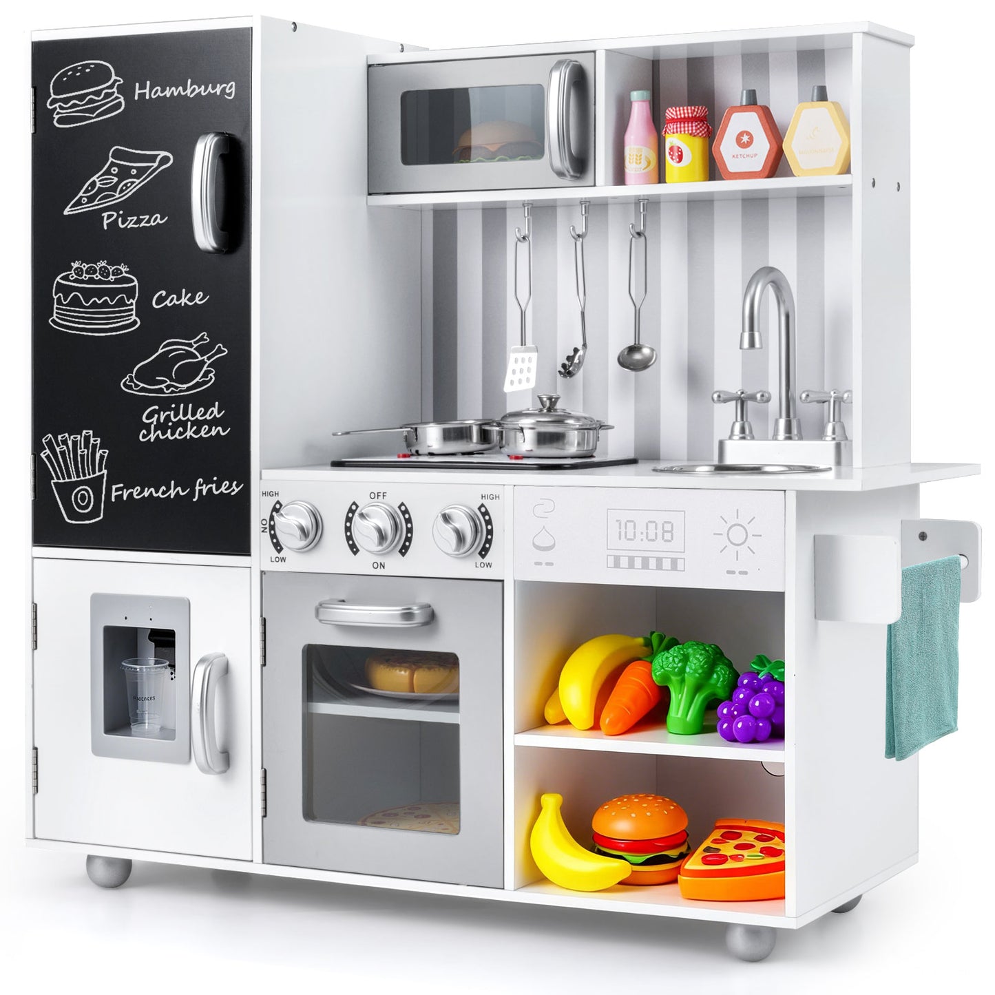Pretend Play Kitchen For Kids, Silver Play Kitchen Sets at Gallery Canada