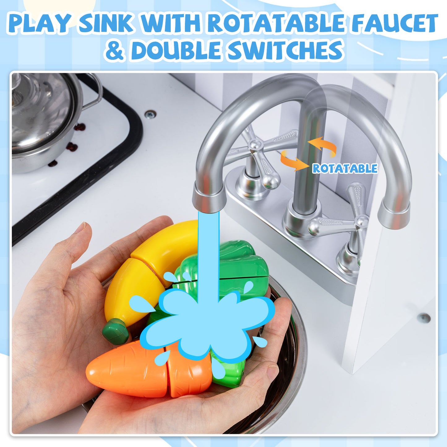 Pretend Play Kitchen For Kids, Silver Play Kitchen Sets at Gallery Canada