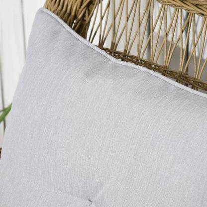 Rattan Rocking Chair With Cushion, Garden Porch Furniture, Light Grey Patio Chairs at Gallery Canada