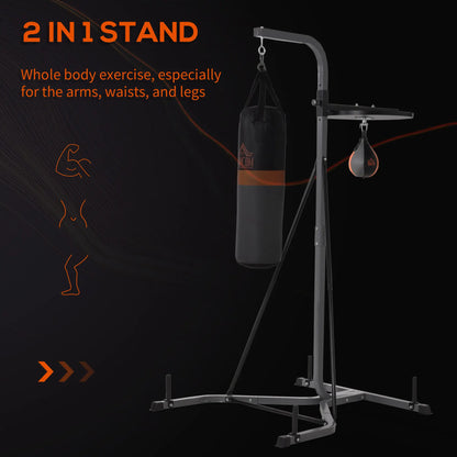 Punching Bag Stand, Speed Ball Holder, 45.25"L x 61.75"W x 87"H, 220lb Load Punching Bag Hangers at Gallery Canada
