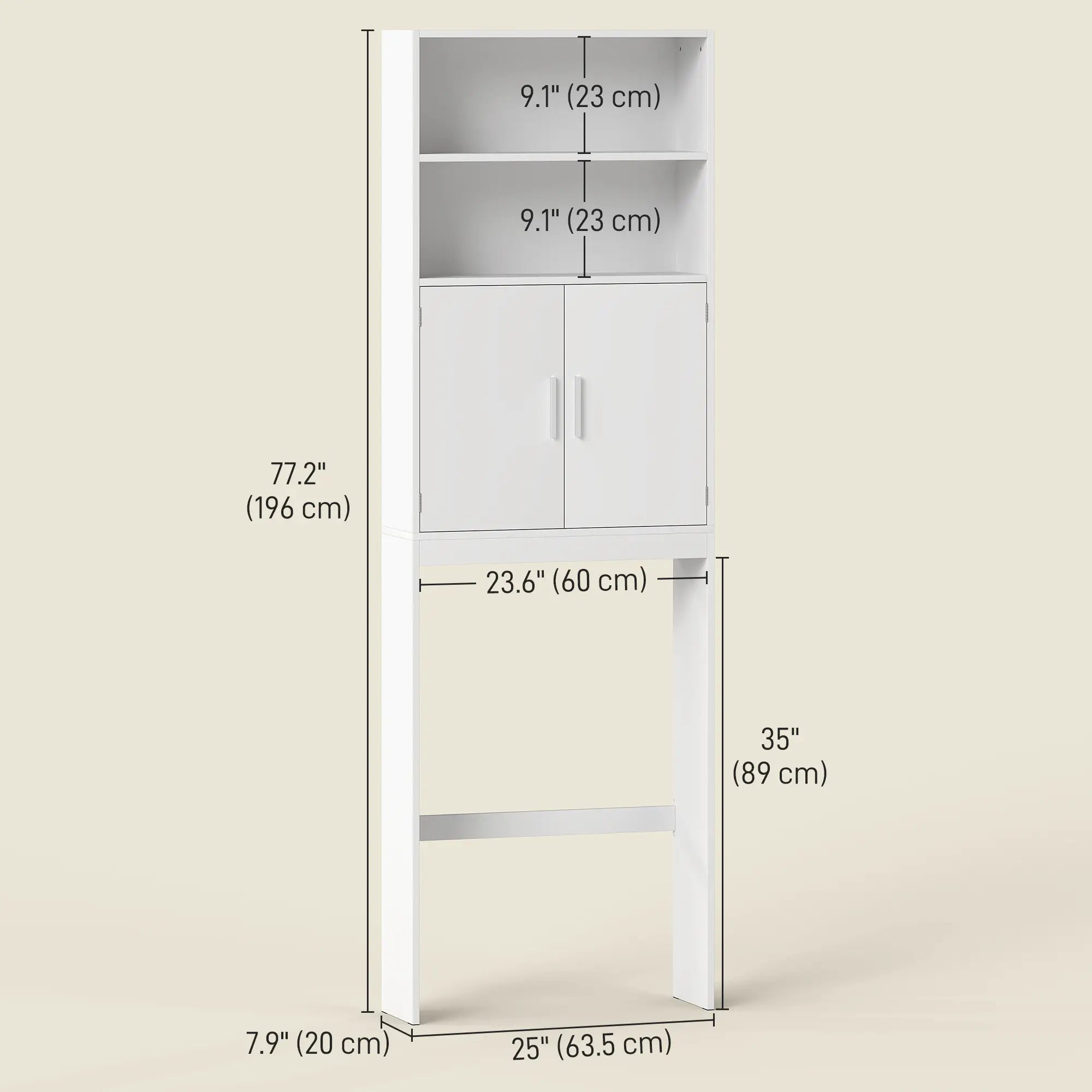 Over The Toilet Storage Cabinet, 4-Tier Bathroom Organizer, White Over The Toilet Storage at Gallery Canada