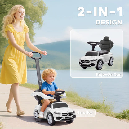 Mercedes-Benz 2-in-1 Toddler Push Car, White Push Cars for Toddlers at Gallery Canada