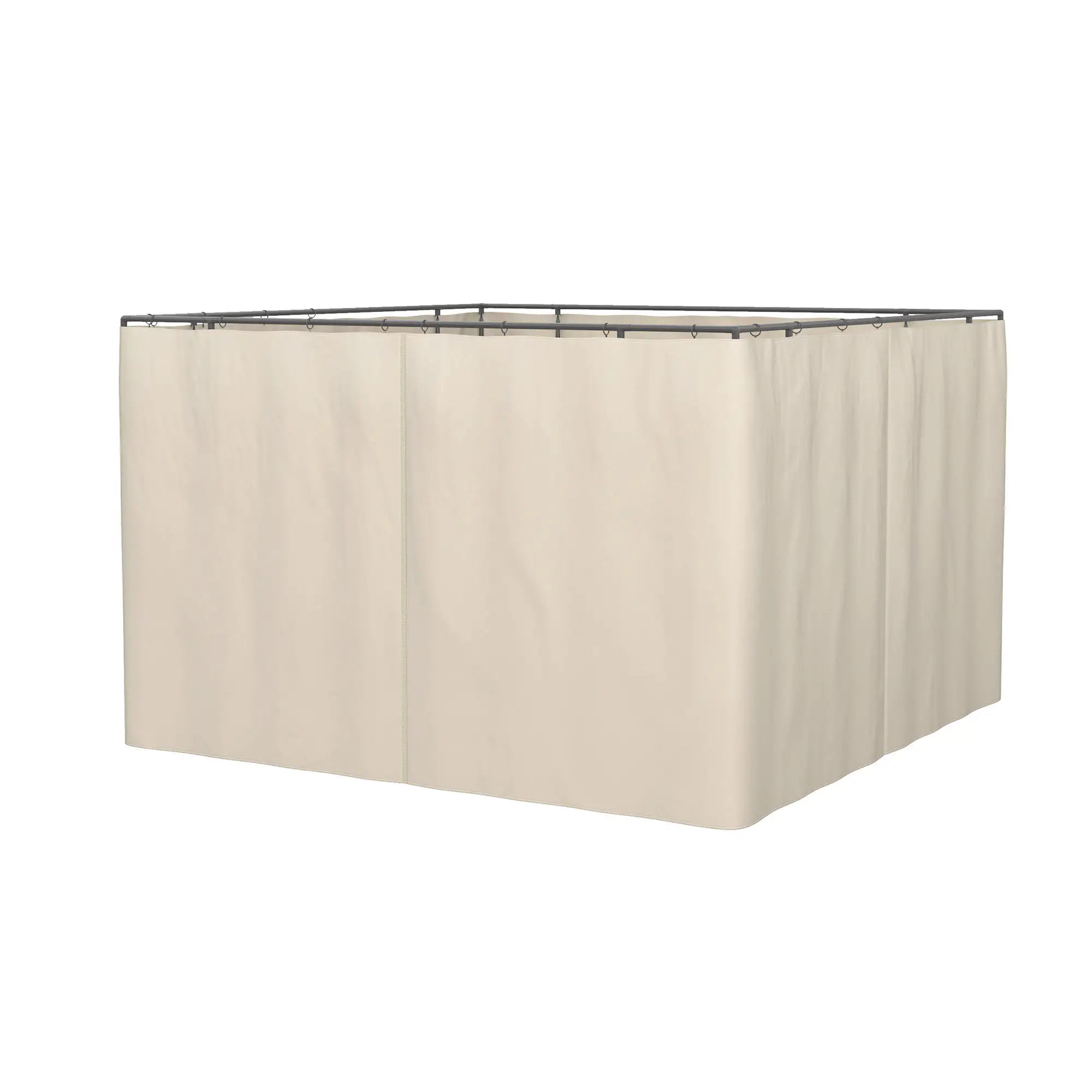 10' x 12' Gazebo Sidewall Set, 4 Panels, Hooks/C-Rings, Beige Gazebo Sidewalls Beige at Gallery Canada