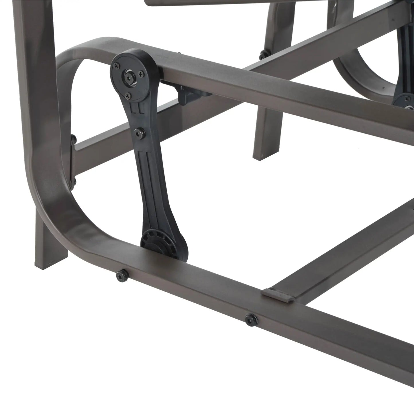 Patio Glider with Breathable Mesh, Outdoor Rocking Chair, Brown Grey Outdoor Gliders at Gallery Canada