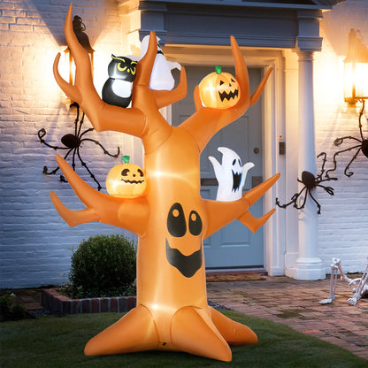 9ft Inflatable Halloween Haunted Tree, Pumpkins, Ghosts, Cat, LED Yard Display Halloween Decorations at Gallery Canada
