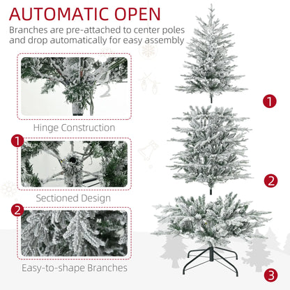 6' Pre Lit Artificial Christmas Tree, Snow Branches, Warm White Lights, Arctic Fir Pre Lit Christmas Trees at Gallery Canada