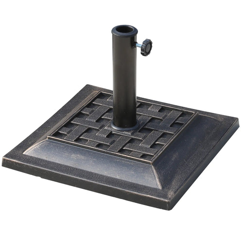 20 lbs Resin Umbrella Stand, Square Base, Bronze