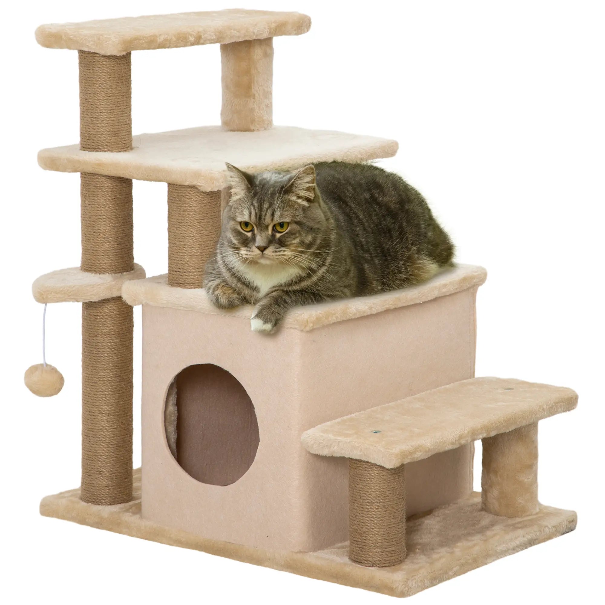 Cat Stairs with Scratching Posts, 23.6
