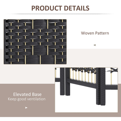 3 Panel Folding Room Divider, Portable Privacy Screen, Black Room Dividers at Gallery Canada
