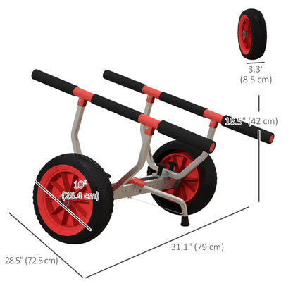 Kayak Cart Dolly, Adjustable Width, Red Kayak Carts at Gallery Canada