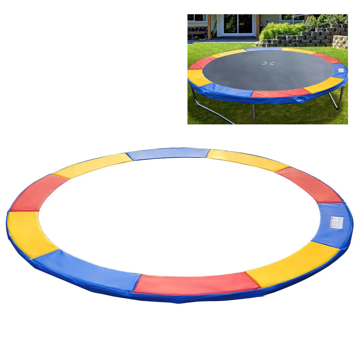 8ft Trampoline Pad, 96" Spring Safety Cover, EPE Foam, Colorful Trampolines at Gallery Canada