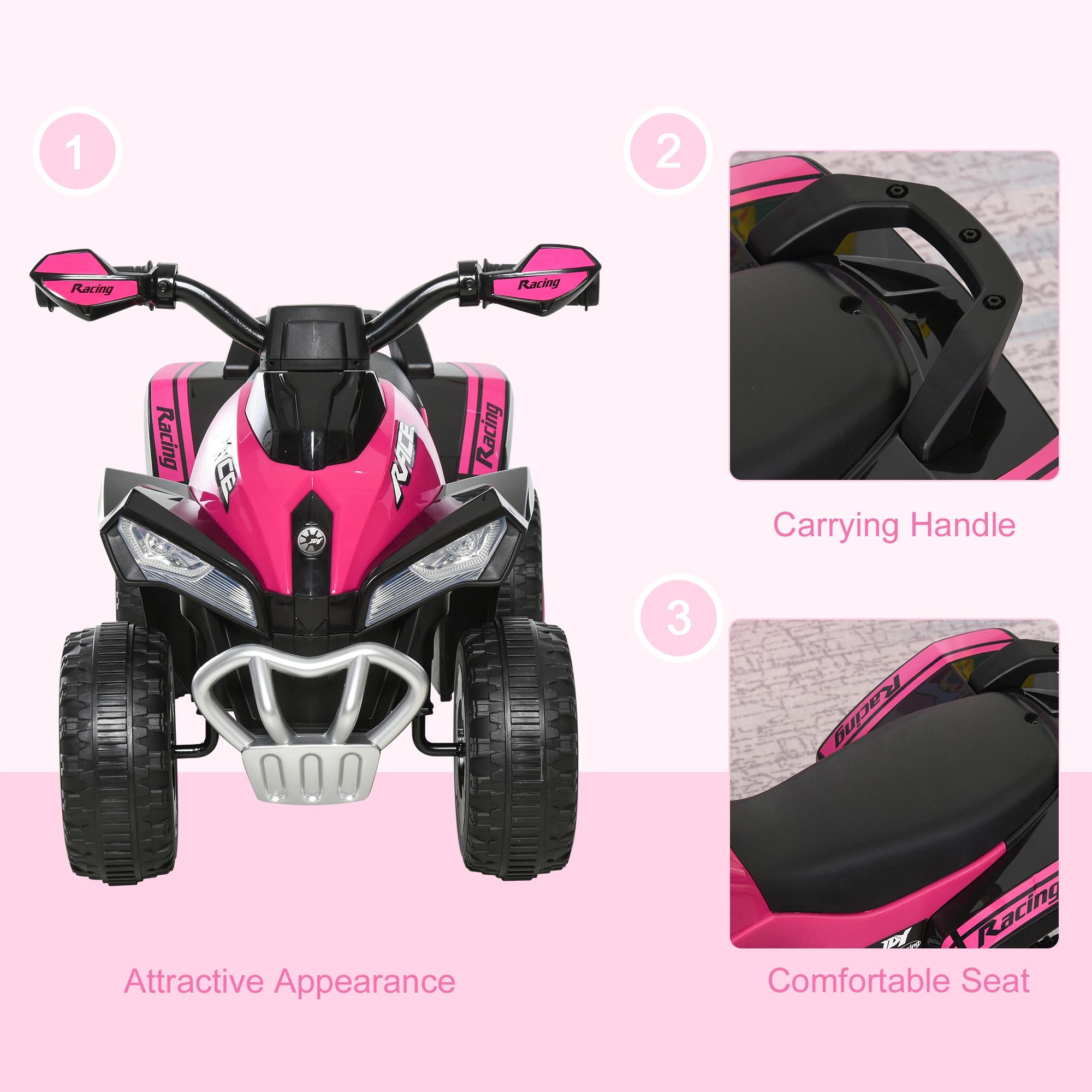 4 Wheels Ride on Toy for Kids, Foot To Floor Slider, 18-36 Months, Pink Push Cars for Toddlers at Gallery Canada
