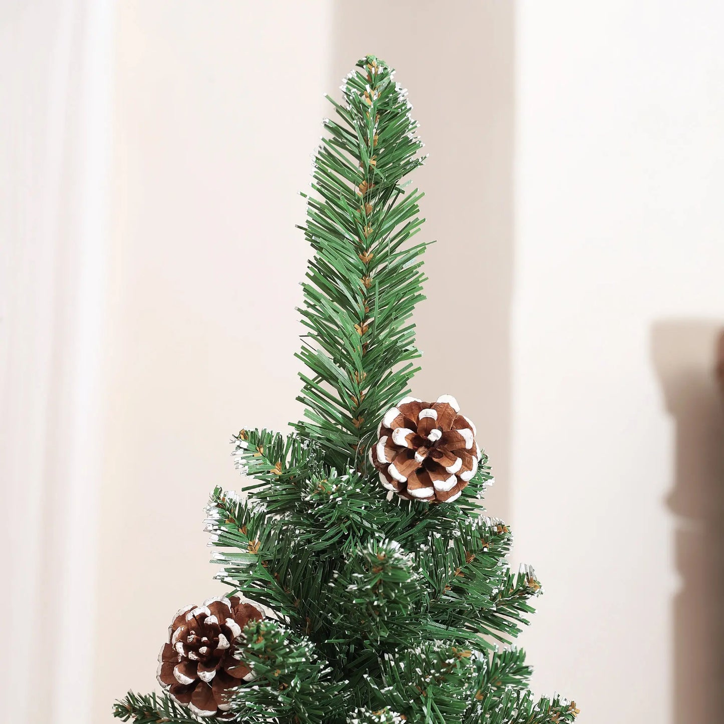 6ft Artificial Pencil Christmas Tree, 618 Branches, Pinecones, Metal Stand Pencil Christmas Trees at Gallery Canada
