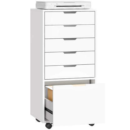 Mobile Printer Stand With 5 Drawers, White Office Cabinets & Cupboards at Gallery Canada