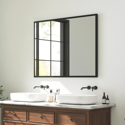 30" x 40" Black Rectangular Bathroom Mirror, Living Room Bedroom Entryway, Black Wall Mirrors at Gallery Canada