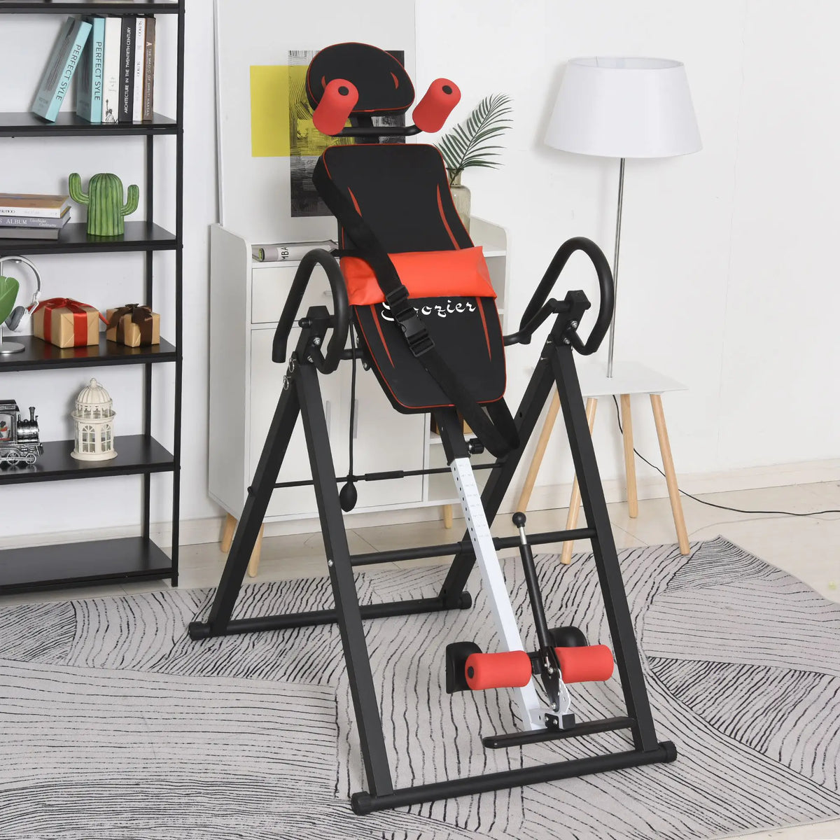 Adjustable Folding Inversion Table, 20°/40°/60°, Safety Belt, Waist Pad Strength Training Equipment at Gallery Canada