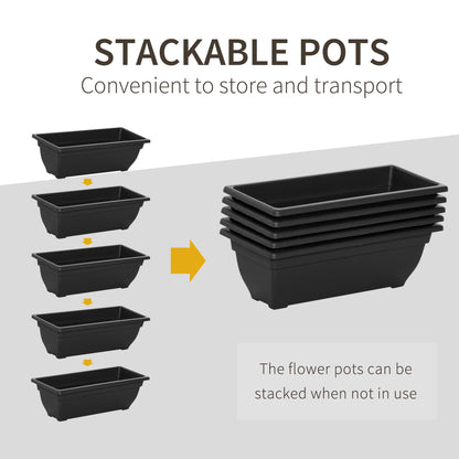 5-Tier Raised Garden Bed, 5 Planter Box, Outdoor Plant Stand, Black Plant Stands at Gallery Canada