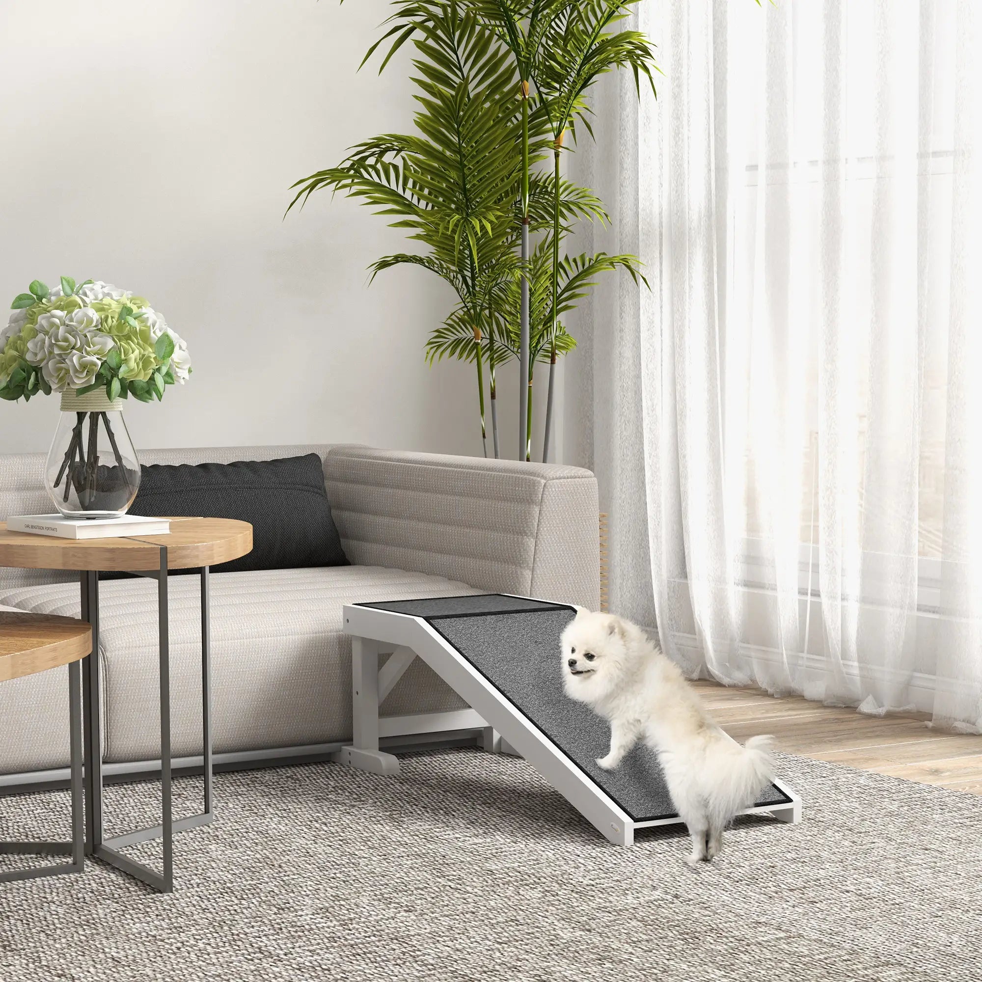Pet Ramp, Dog Cat Bed Steps, Non-Slip Carpet, 49