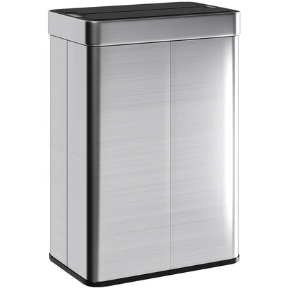 14.5 Gallon Sensor Can, Automatic Garbage Can, Stainless Steel, Silver Household Supplies Black, Silver at Gallery Canada