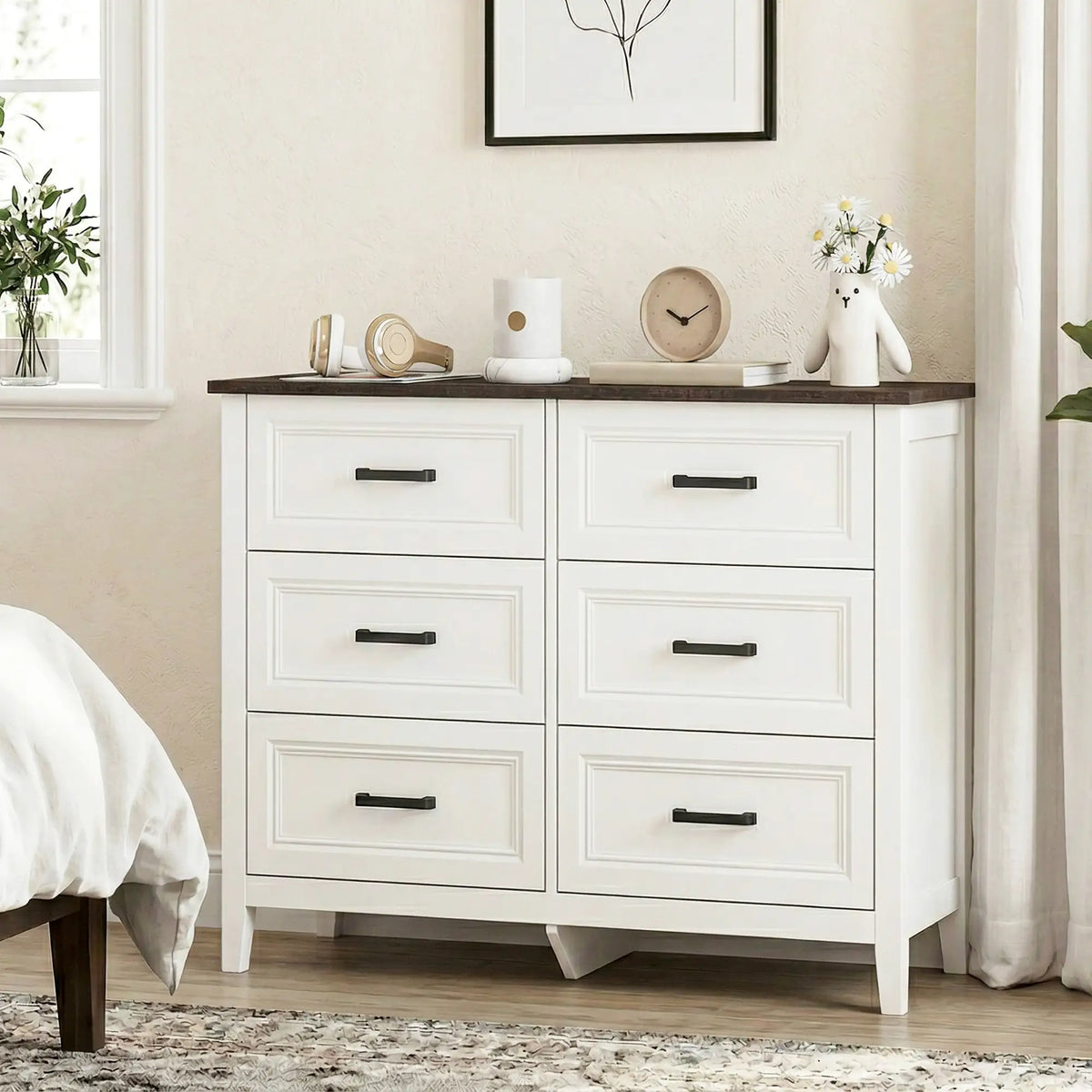 6-Drawer Wide Dresser Chest for Bedroom Living Room Closet Storage Cabinets at Gallery Canada