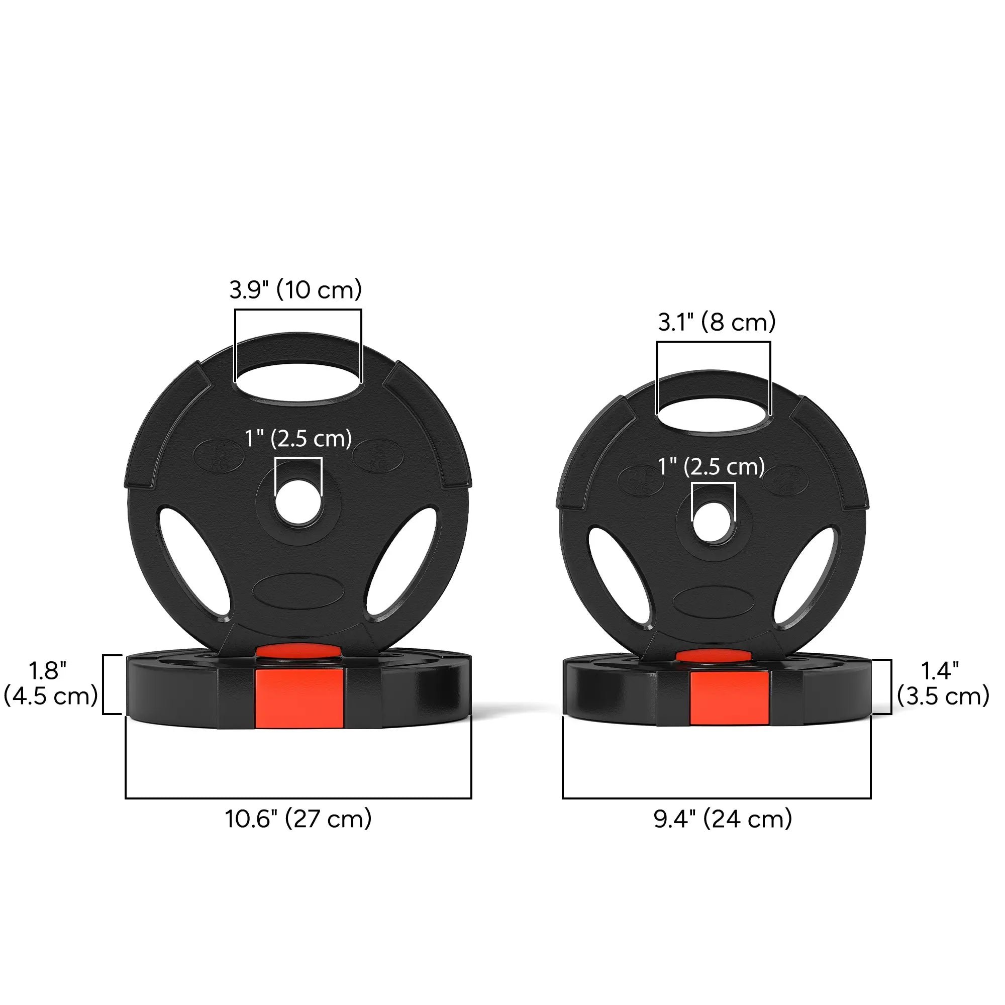 1-Inch Weight Plates, Barbell Weights Set, 2 x 11lbs + 2 x 5.5lbs Dumbbells & Barbells at Gallery Canada