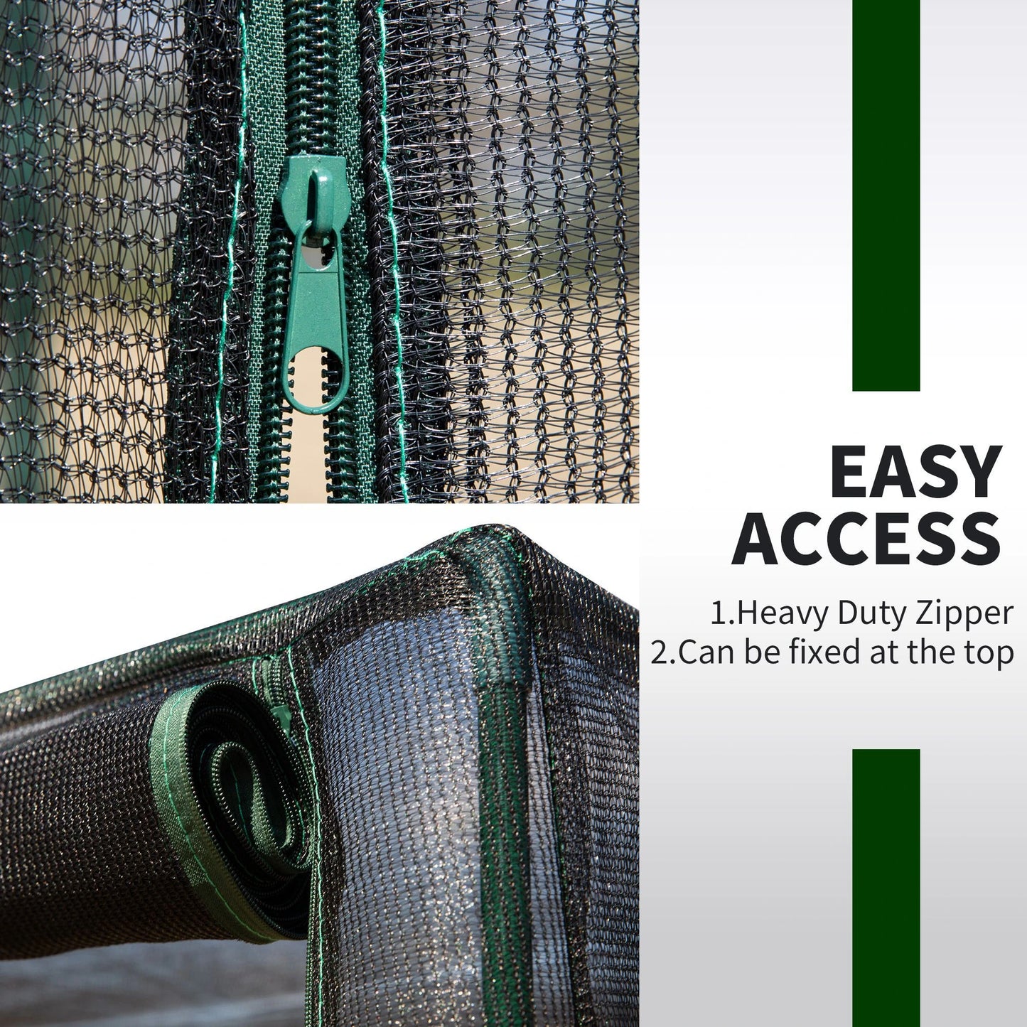 94.5''x47.25''x72.75'' Heavy Duty Greenhouse, Roll-Up Zipper Doors, Black Walk In Greenhouses at Gallery Canada