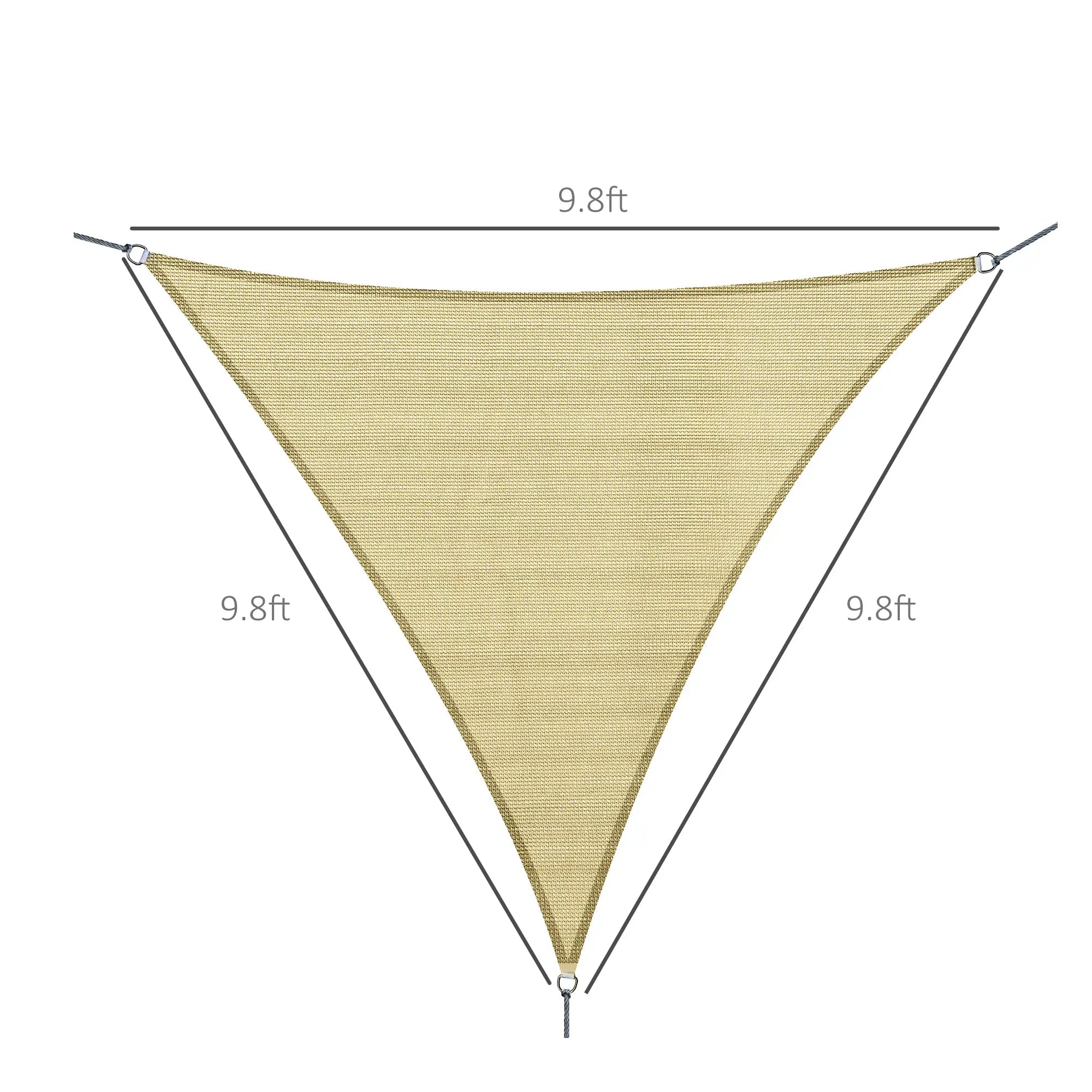 Triangle 10' X 10' X 10' Sun Shade Sail, UV Block Canopy For Patio Deck, Sand Shade Sails at Gallery Canada