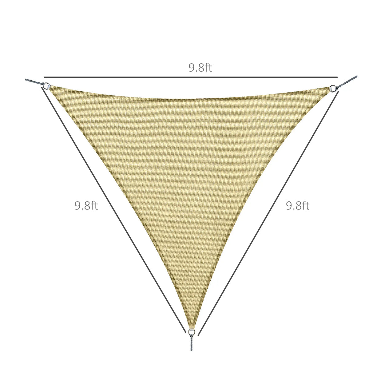 Triangle 10' X 10' X 10' Sun Shade Sail, UV Block Canopy For Patio Deck, Sand Shade Sails at Gallery Canada